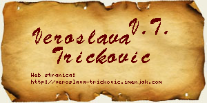 Veroslava Tričković vizit kartica